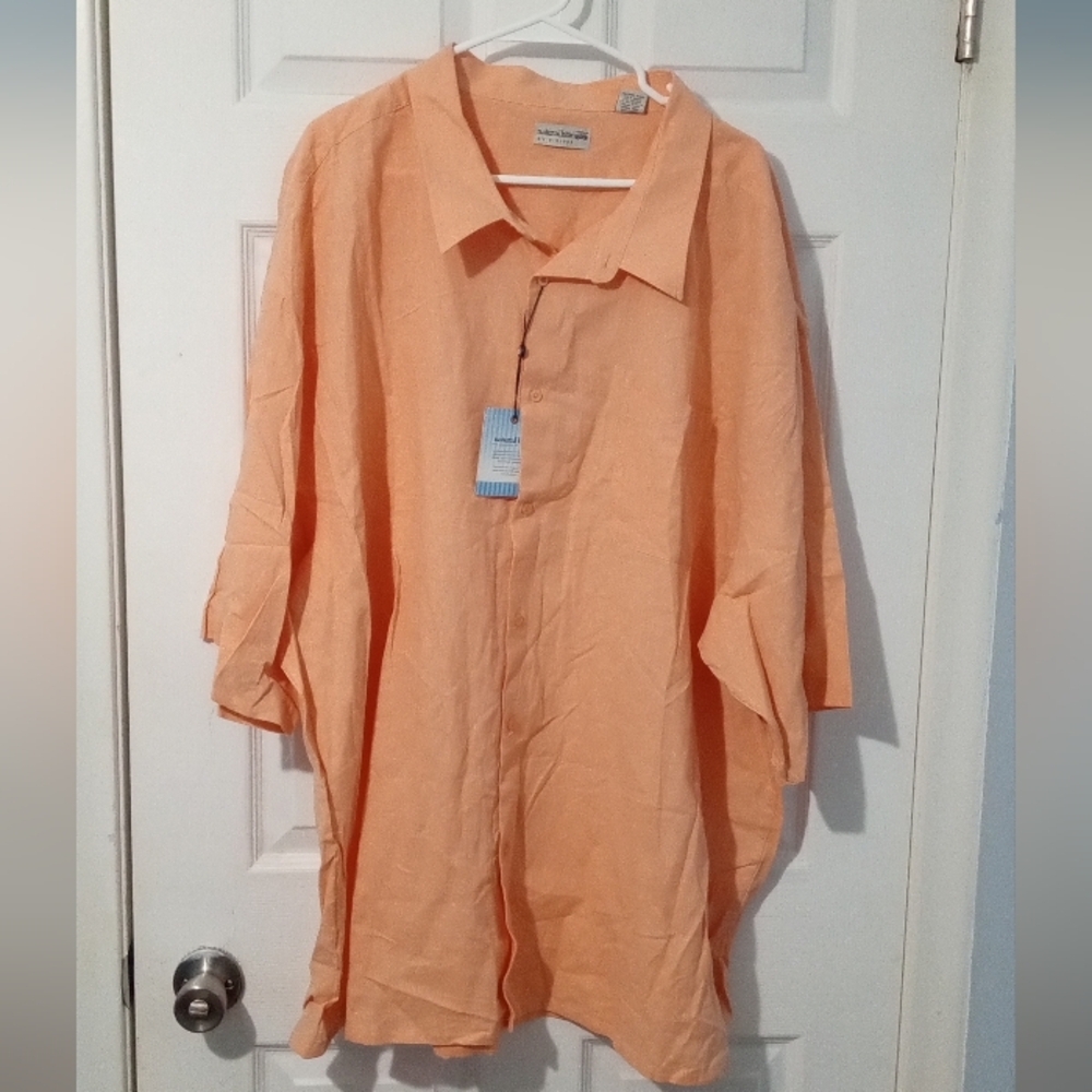 Men's Stylish Orange Button Down Shirt